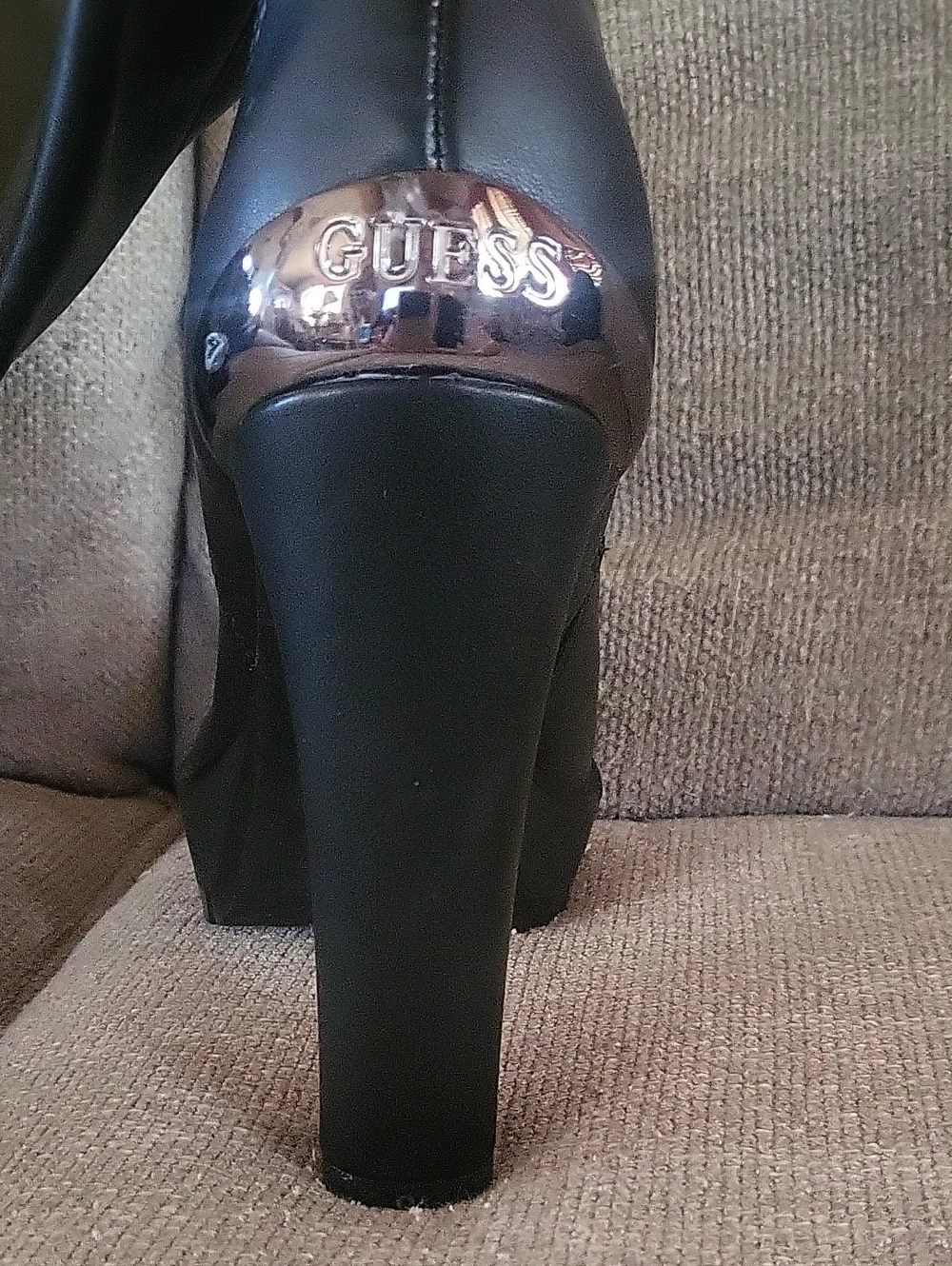 Guess Black Over-the-Knee High Heel Platform Boots